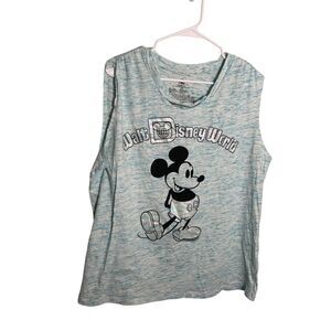 Disney Parks Mickey Mouse Tank Top Women's 1X Multicolor Heather Sleeveless WDW